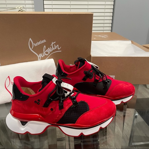 ♥️RED RUNNER! CHRISTIAN LOUBOUTIN SNEAKERS♥️ - Picture 5 of 10